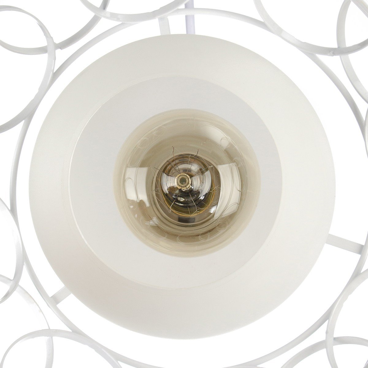 Black or White metal pendant light with circles