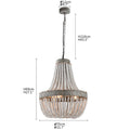 Rustic Chandelier with wooden beads