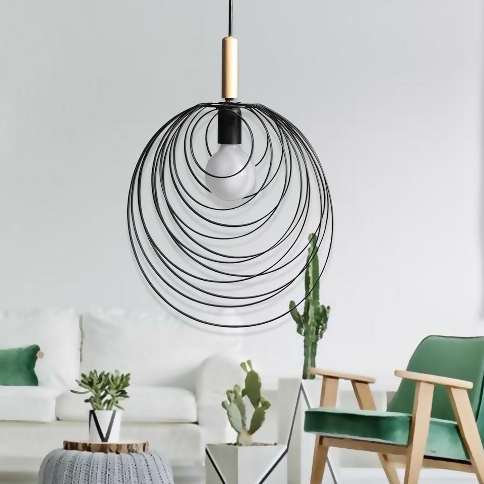 Art Retro Pendant Lights Black Iron Hanging Bell Pendant Lamp,Free Shipping