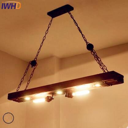 Industrial pendant light with vintage looking beam