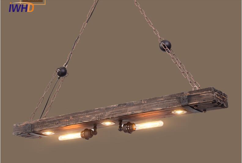 Industrial pendant light with vintage looking beam