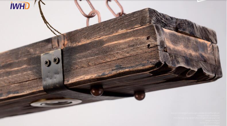 Industrial pendant light with vintage looking beam