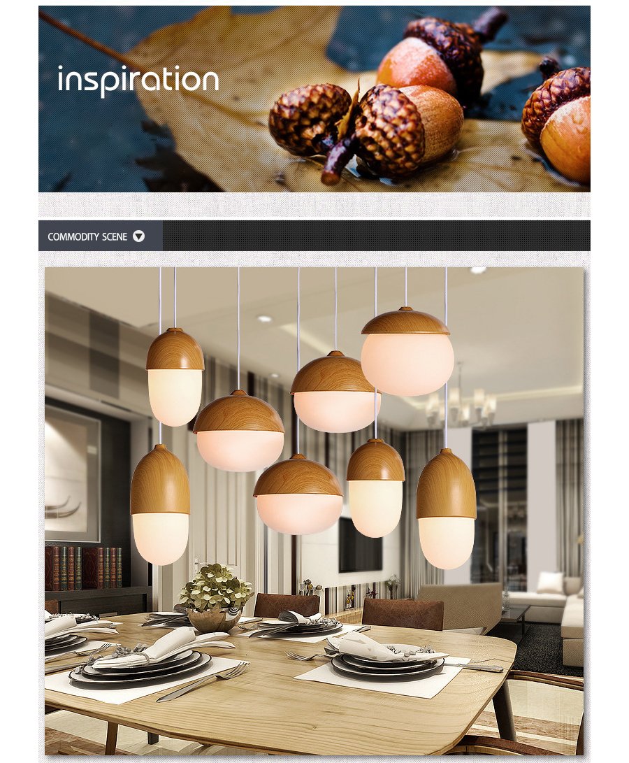 Acorn pendant lights