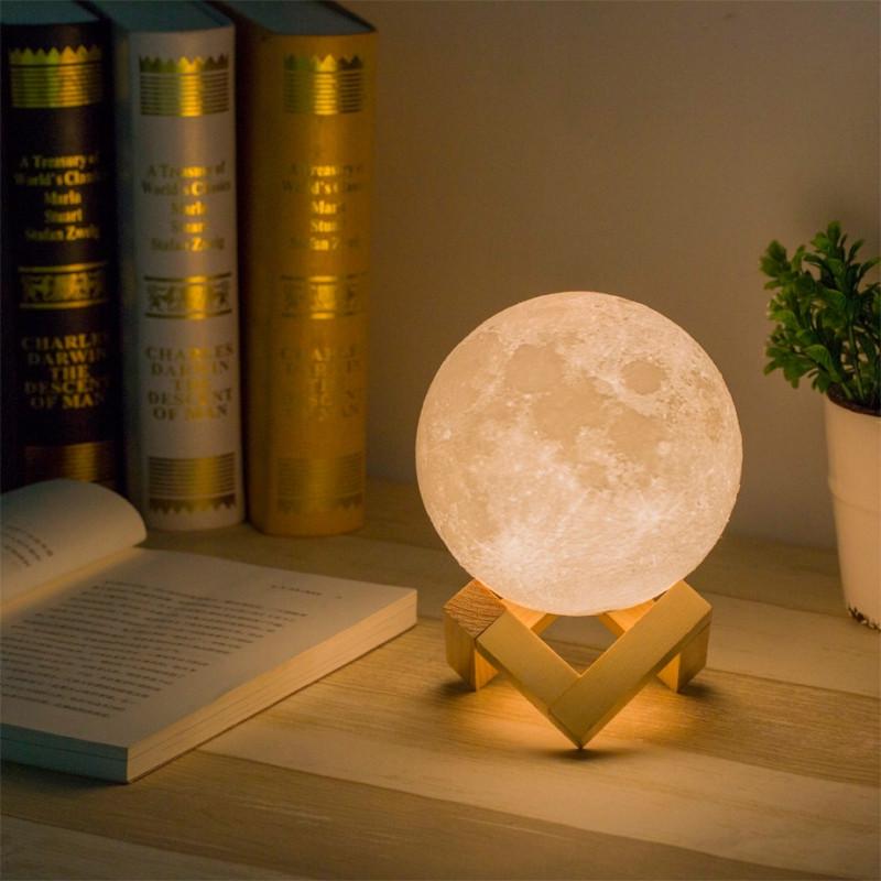 3D Print 8-20CM USB Touch Sensor LED Moon Night Light