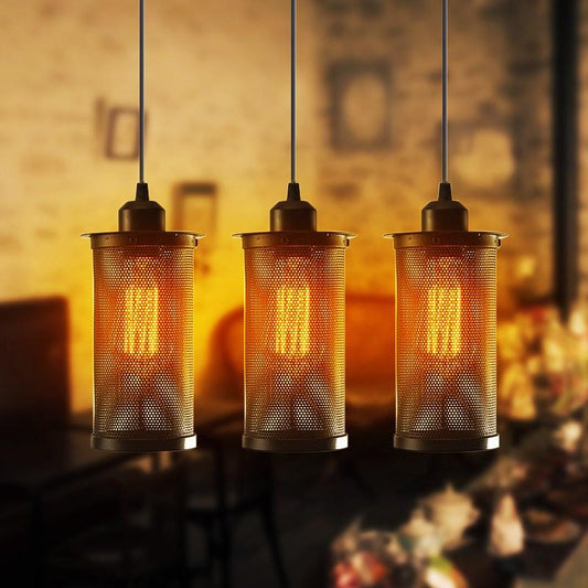 Metal vintage pendant light and Edison lightbulb