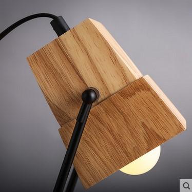 Simple Modern Wood Table Lamp