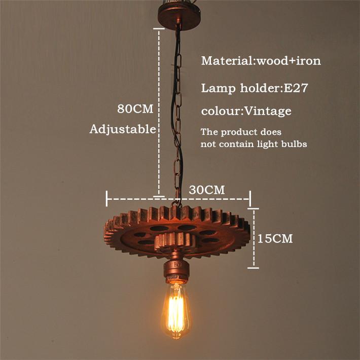 Gear pendant light