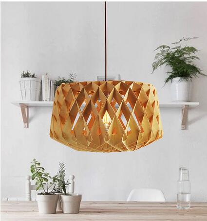 lamps Nordic modern minimalist bar wood new diamond original wooden wooden bedroom restaurant creative personality Pendant Light