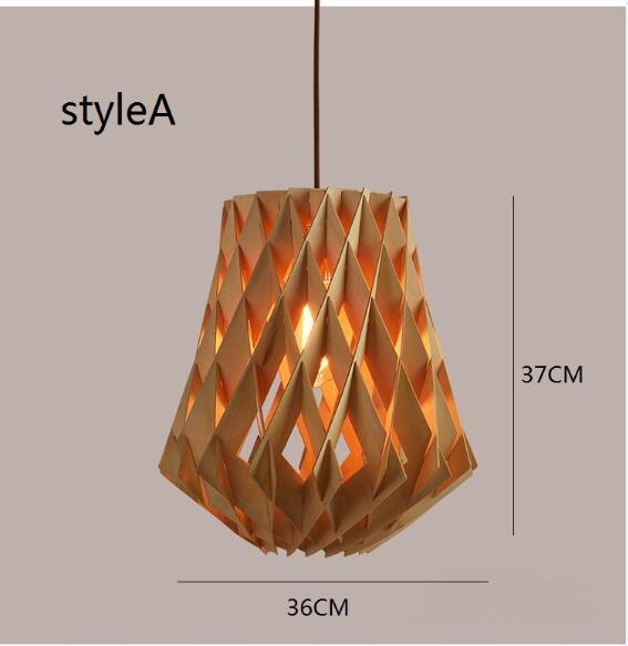 lamps Nordic modern minimalist bar wood new diamond original wooden wooden bedroom restaurant creative personality Pendant Light