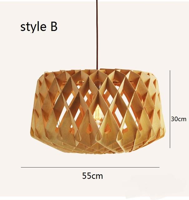 lamps Nordic modern minimalist bar wood new diamond original wooden wooden bedroom restaurant creative personality Pendant Light