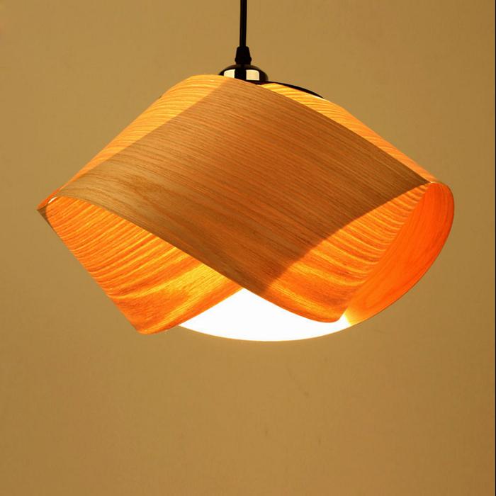 Wood loop pendant light