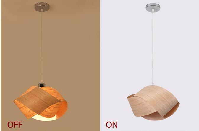 Wood loop pendant light