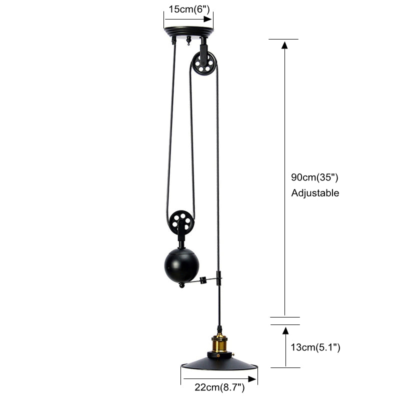 Pulley Pendant Light in two colors