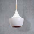 White and cooper pendant light