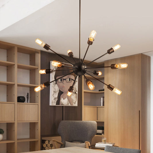 Modern metal chandelier with 12 lights