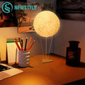 Creative 3D Print LED Moon Night Light RGB LED Moon Lamp Novelty Light for Bedroom Bookcase Home Decoration Christmas Gift