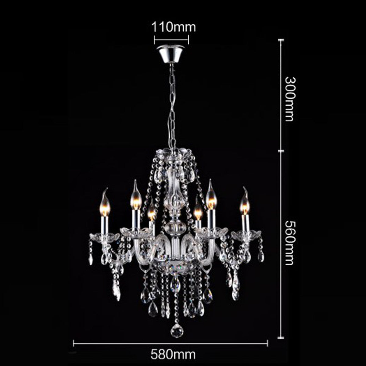 Shabby Chic crystal chandelier