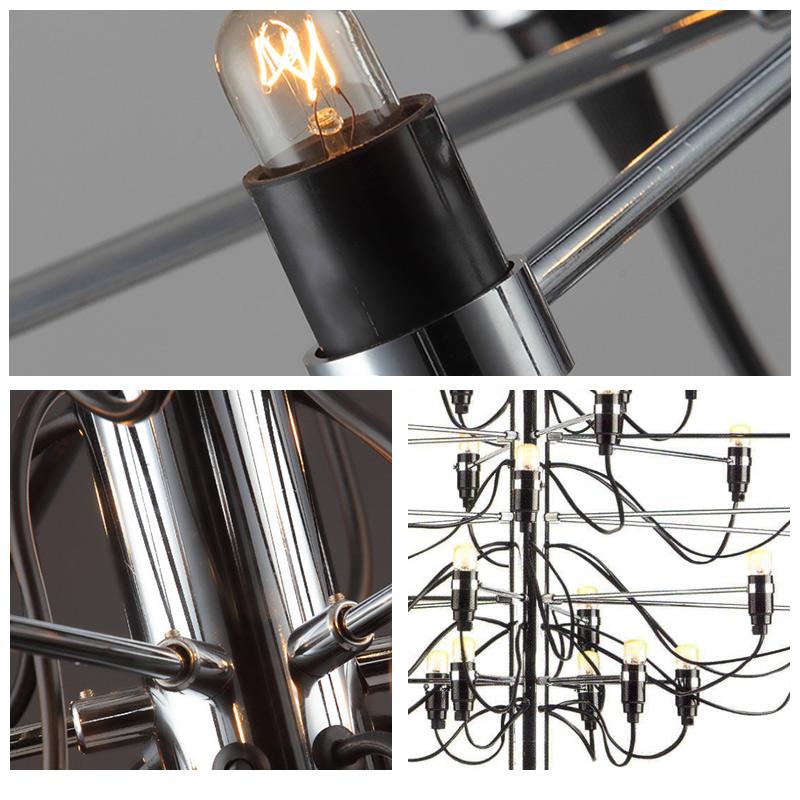 Modern Chromed chandelier in 3 different sizes