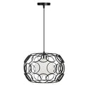 Black or White metal pendant light with circles