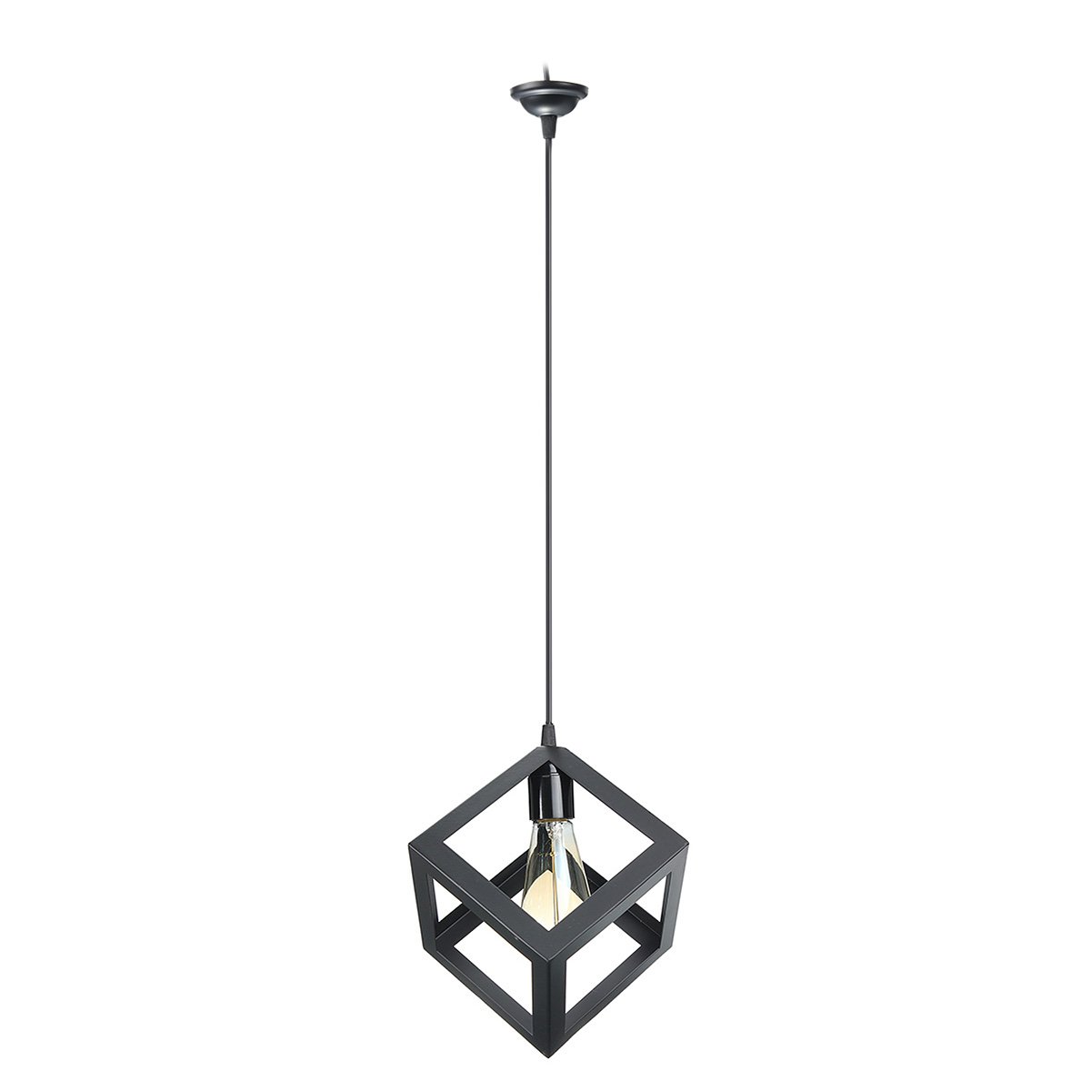 Iron cube hanging light