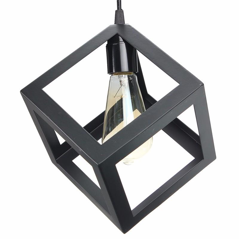 Iron cube hanging light