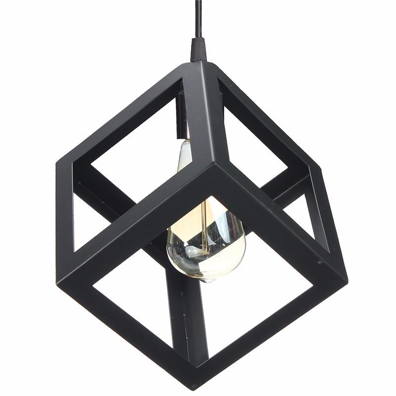 Iron cube hanging light