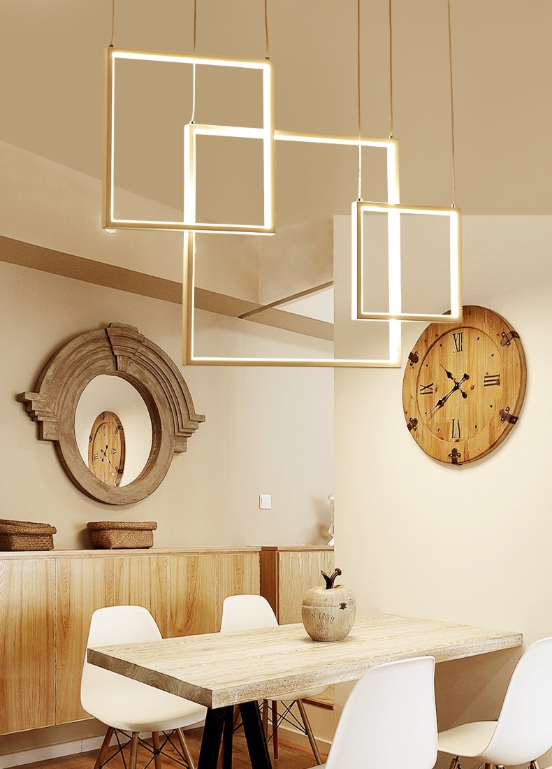 Hanging square pendant lights (with 3 or 5 squares)