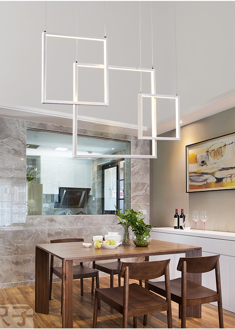 Hanging square pendant lights (with 3 or 5 squares)