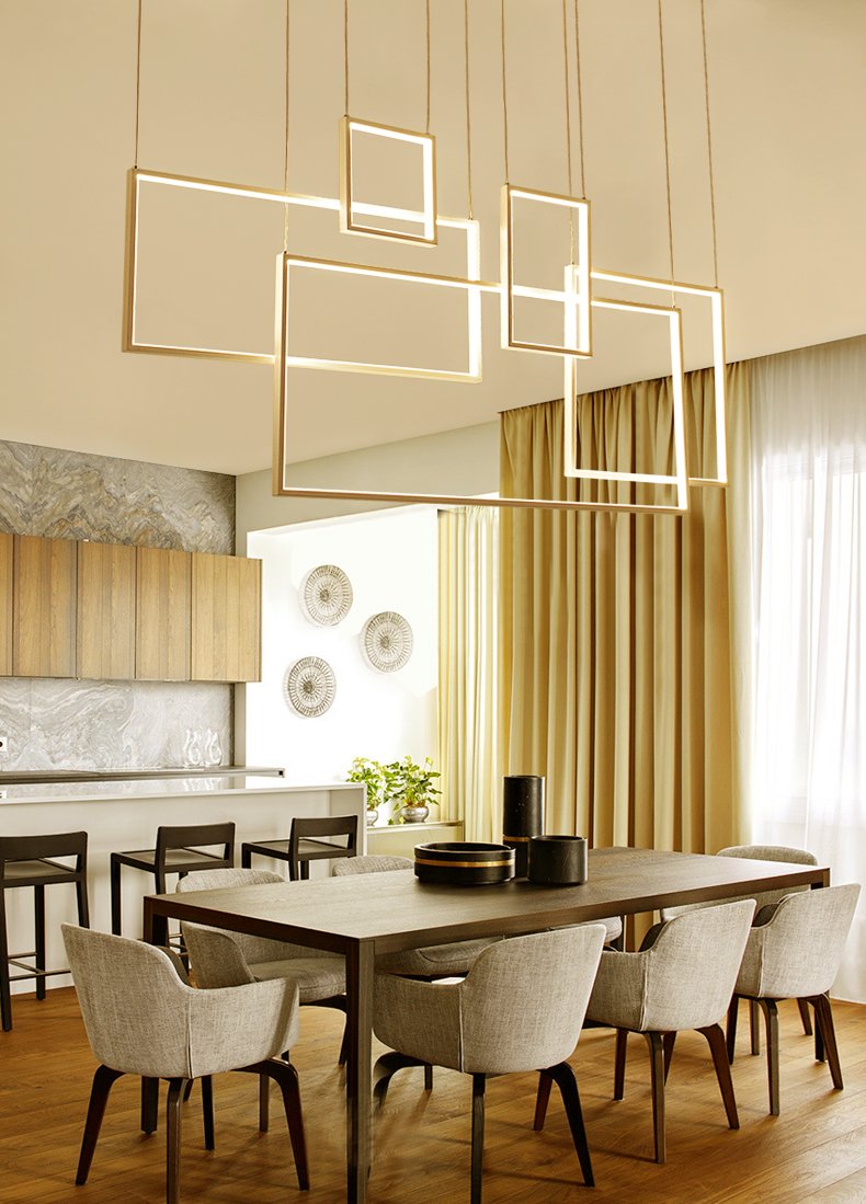 Hanging square pendant lights (with 3 or 5 squares)