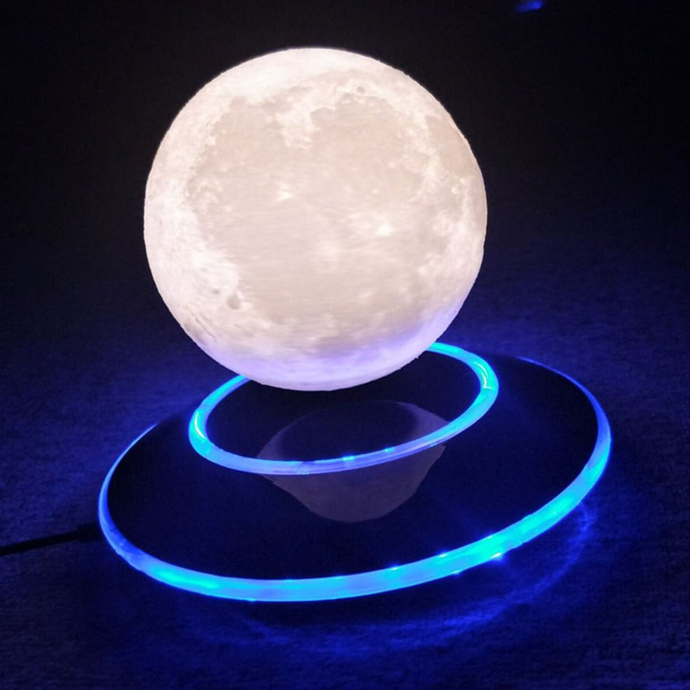 Magnetic base with 12 cm 3D Moon floating light