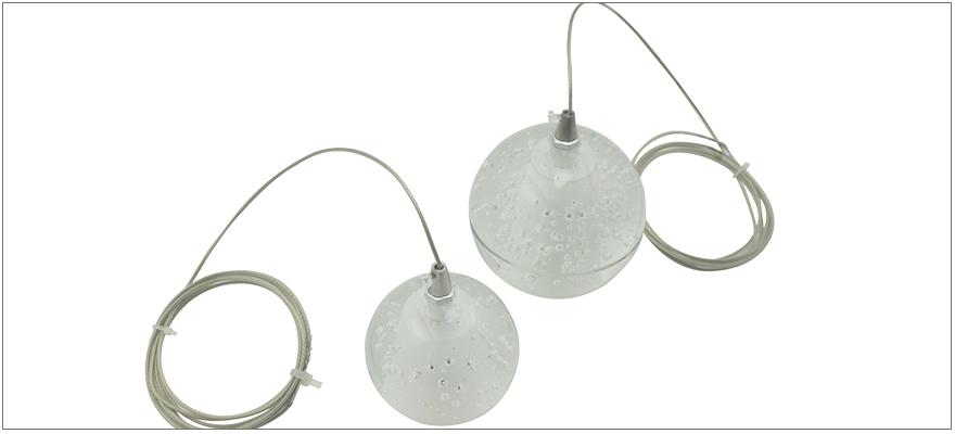 Glass sphere pendant light