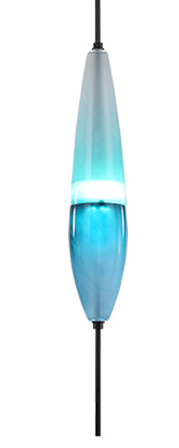 Turquoise hand blown glass pendant lights