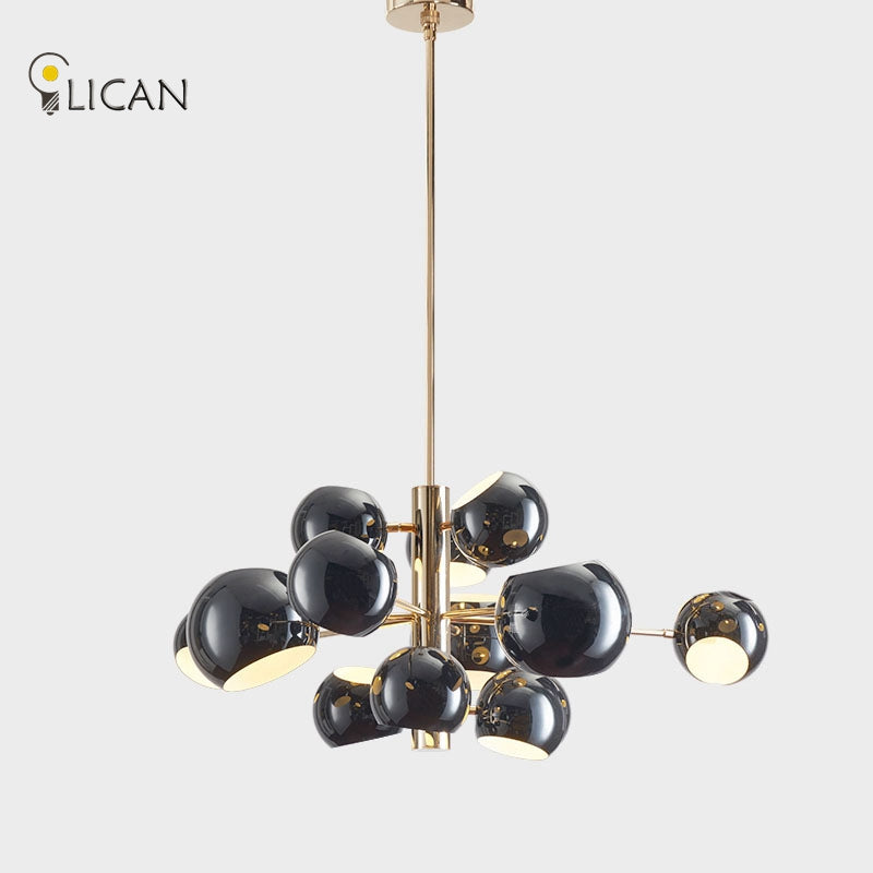 Lican molecular hanging light in black or white