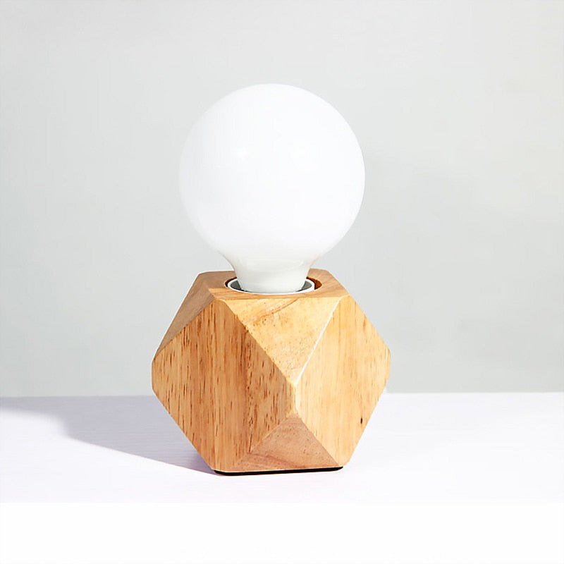 Modern solid wood table lamp