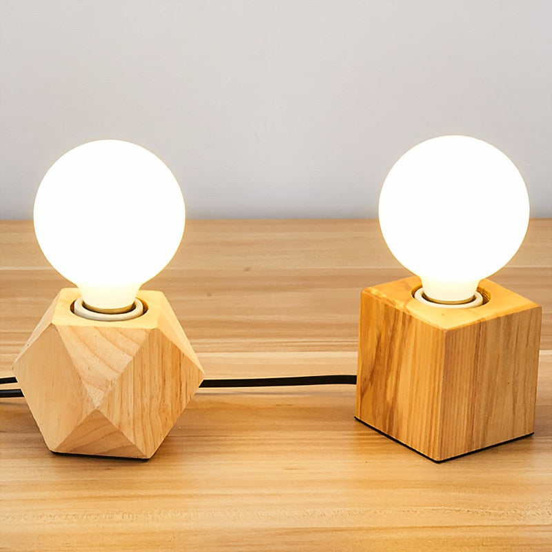 Modern solid wood table lamp